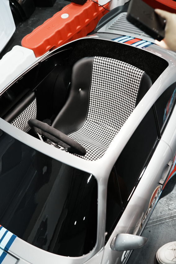 Custom racing livery client build, overhead view